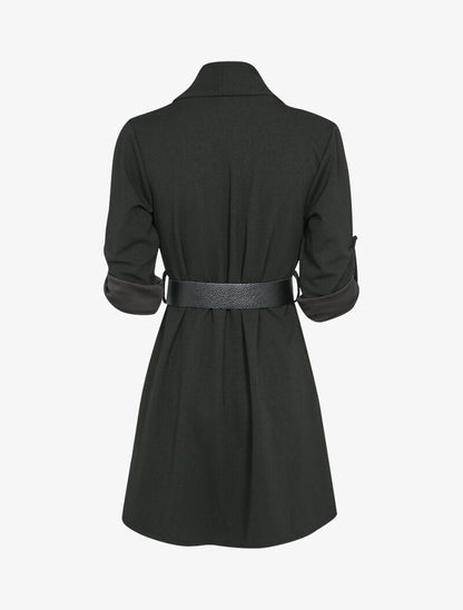 Veste ouverte unie mi-longue - Noir - 2