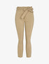Pantalon carotte à taille élastiquée et froncée - Beige - 3