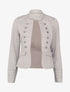 Veste courte en suédine style officier - Gris clair - 1