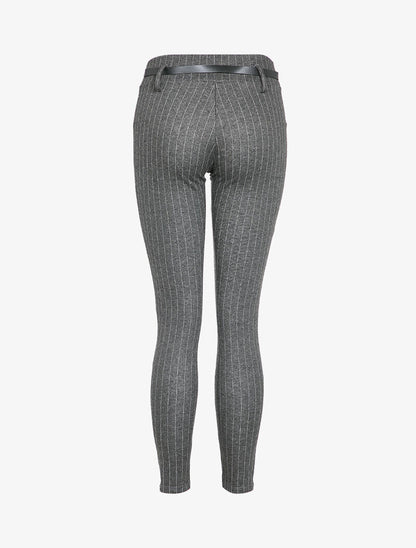 Pantalon slim à rayures - Gris foncé - 2