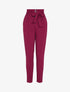 Pantalon carotte zippé à taille empire - Bordeaux - 4