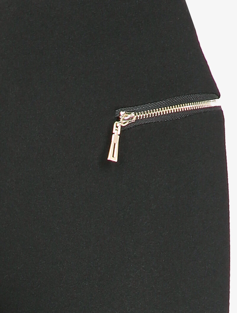 Pantalon skinny à poches zippées en trompe l&