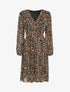 Robe patineuse à imprimé petites fleurs des champs - Noir - 4