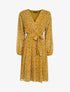 Robe patineuse à imprimé petites fleurs des champs - Moutarde - 1