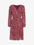 Robe patineuse à imprimé fleurs des champs - Bordeaux - 4