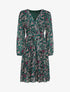 Robe patineuse à imprimé fleurs des champs - Vert émeraude - 1