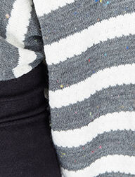 Pull marinière dolman à dos long - Gris - 3