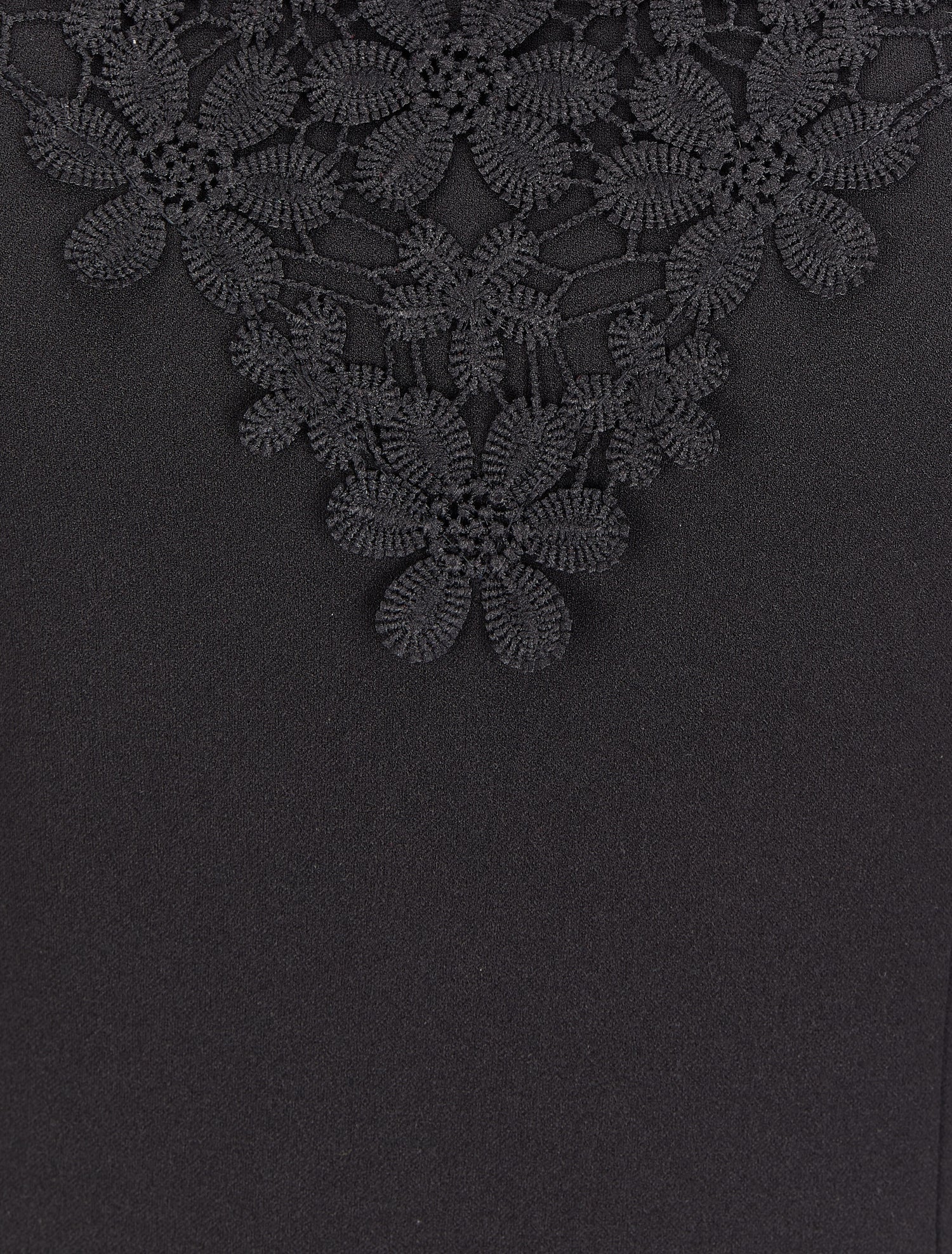 Body à plastron en dentelle - Noir - 3