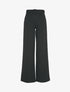 Pantalon droit extra long à ceinture à boucle carrée - Noir - 3