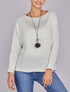 Pull oversize en maille tressée - Blanc - 1