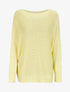Pull à manches raglan à pompons - Jaune - 1