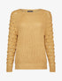 Pull à manches en maille effet écailles - Camel - 1