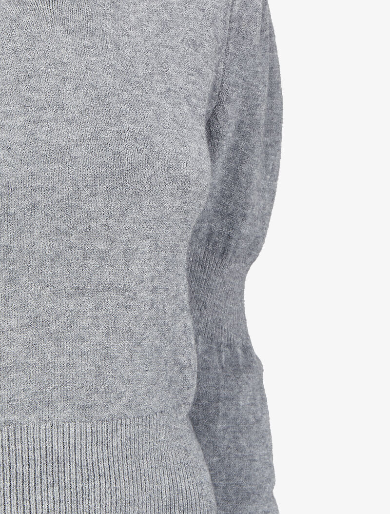 Pull court à manches gigot - Gris chiné - 3