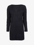 Robe pull à maille torsadée - Noir - 1