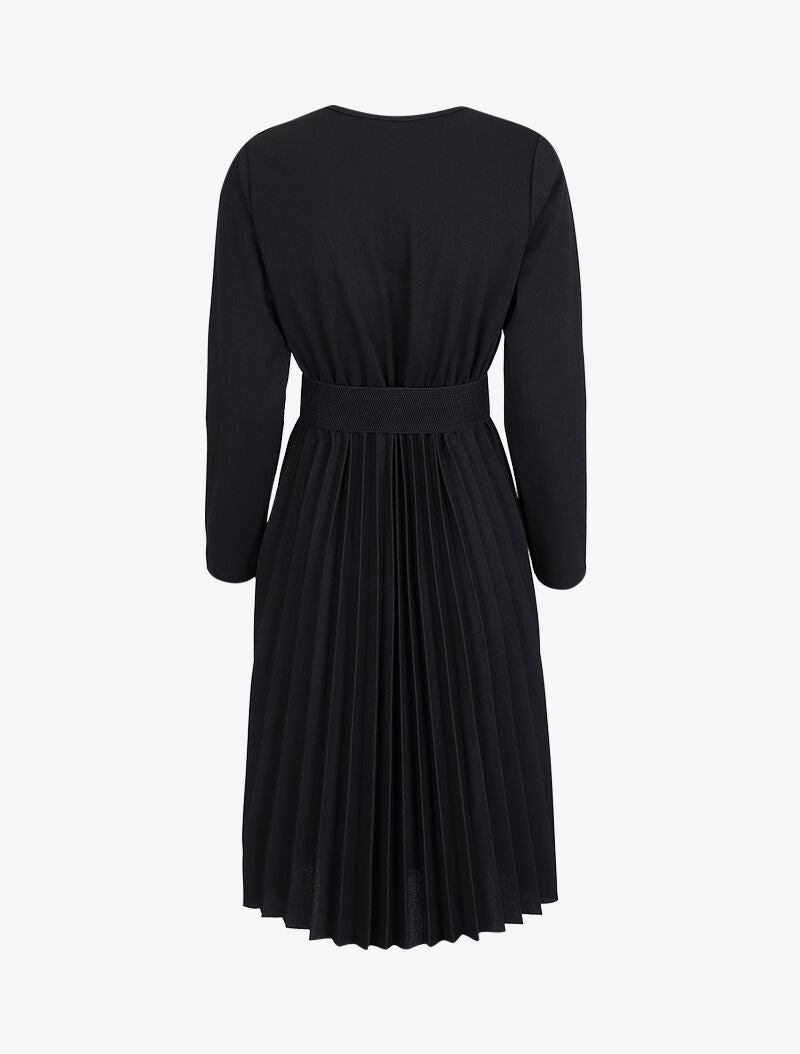Robe longue coupe empire cache-coeur - Noir - 3