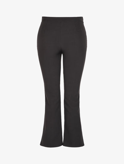 Pantalon taille standard coupe flare - Noir - 2