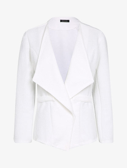 Veste molletonnée à pans asymétriques - Blanc - 4