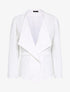 Veste molletonnée à pans asymétriques - Blanc - 4