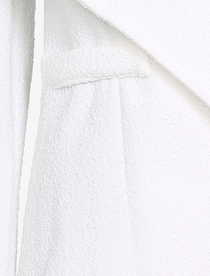 Veste molletonnée à pans asymétriques - Blanc - 3