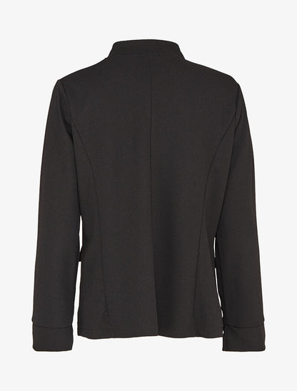 Veste unie à boutons stylisés - Noir - 2