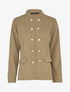 Veste unie à boutons stylisés - Beige - 1
