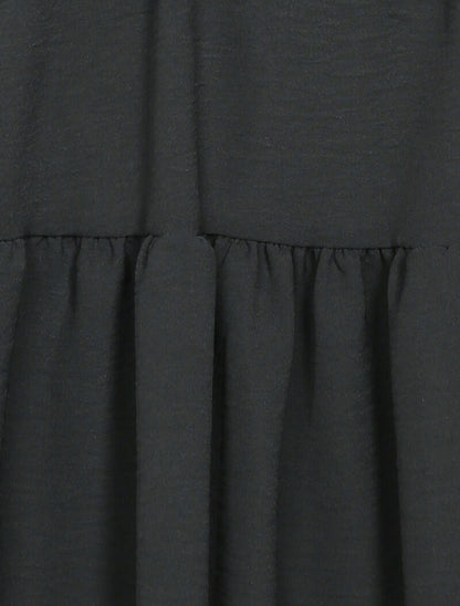 Robe patineuse à bord volanté - Noir - 3