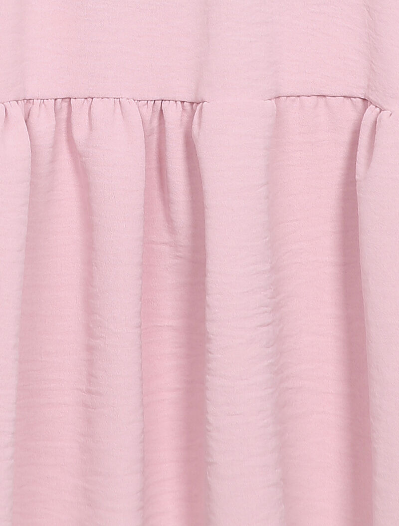 Robe patineuse à bord volanté - Rose pâle - 3