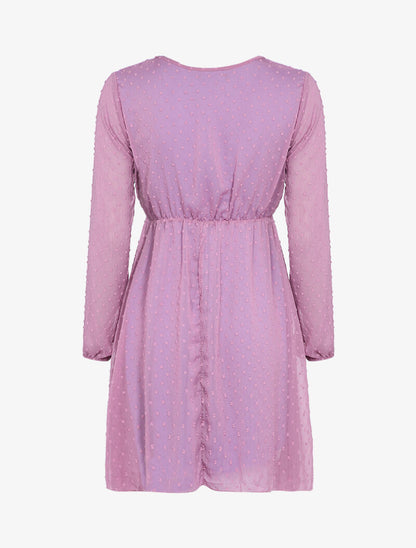 Robe patineuse en plumetis - Lilas - 2