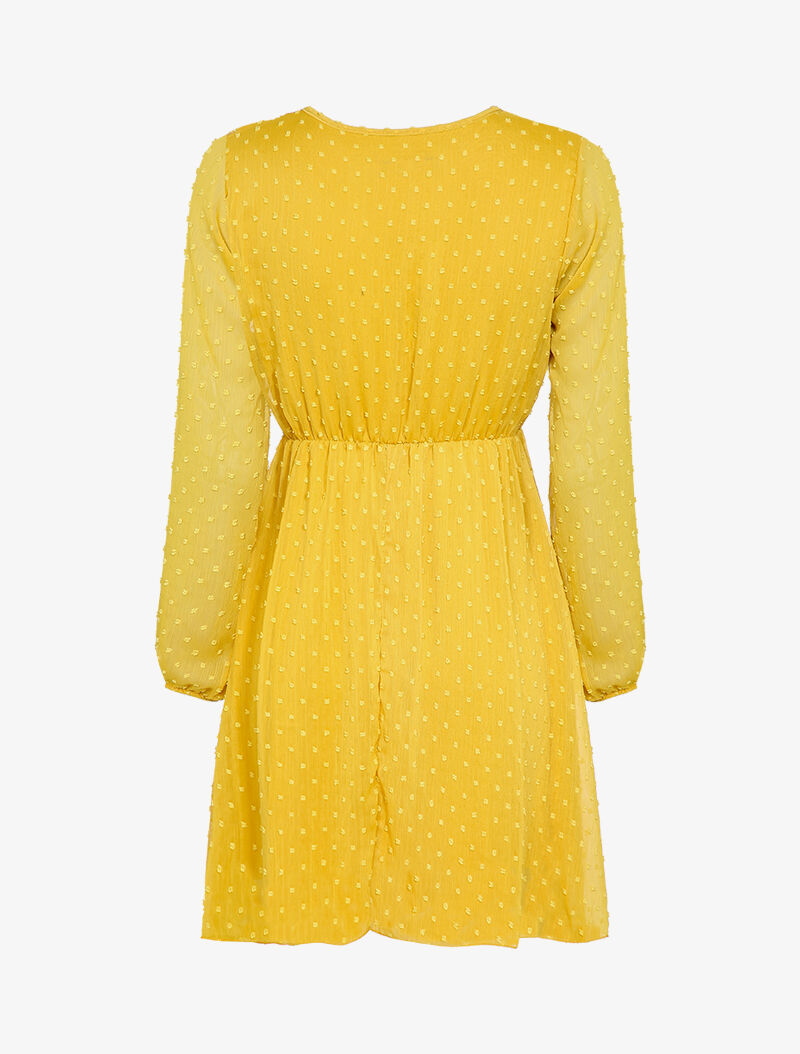 Robe patineuse en plumetis - Jaune - 2