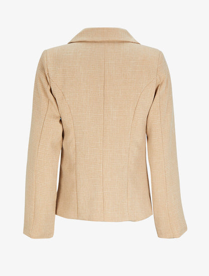 Veste droite chinée - Beige - 2