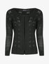 Cardigan ouvert en maille ajourée - Noir - 1