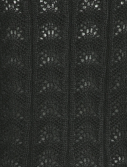 Cardigan ouvert en maille ajourée - Noir - 3