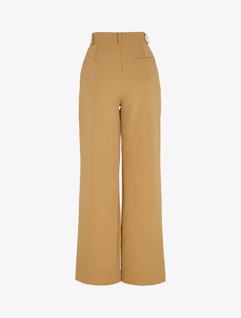 Pantalon large à pince - Camel - 2
