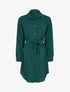 Robe chemise fluide à bords arrondis - Bleu canard - 1
