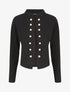 Veste courte à boutons stylisés dorés - Noir - 1