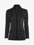 Gilet texturé à col châle - Noir - 1