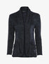 Gilet texturé à col châle - Marine - 3