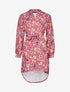 Robe asymétrique à imprimé multi-fleurs - Vieux rose - 1