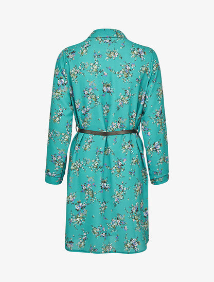 Robe chemise imprimé printanier - Vert - 2