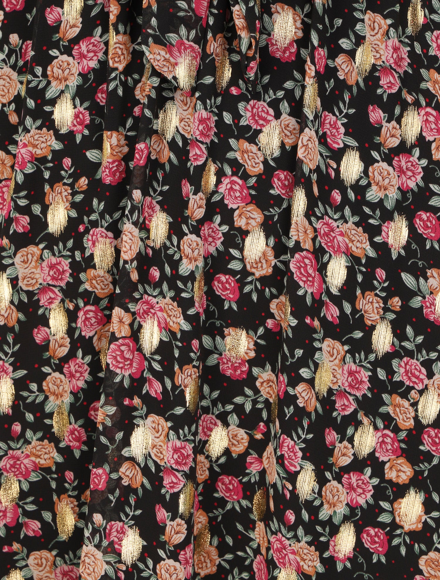 Robe longue bohème à imprimé fleuri - Noir - 4