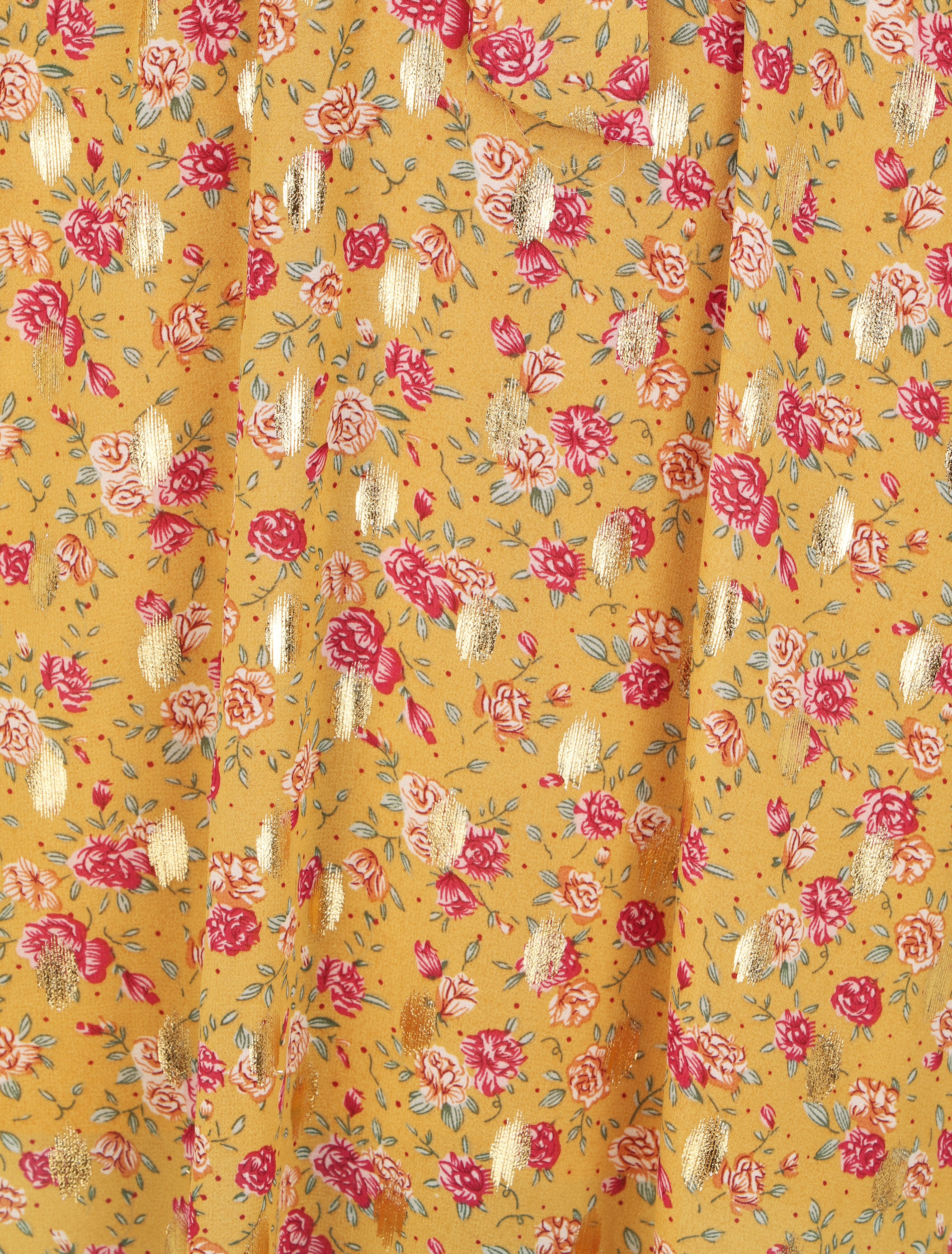 Robe longue bohème à imprimé fleuri - Jaune - 4