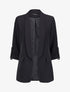 Veste unie à manches coudées - Noir - 4