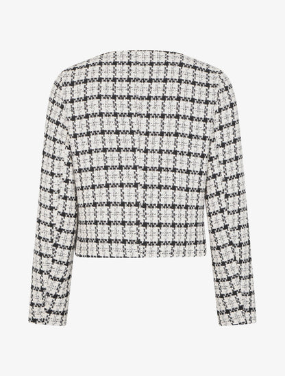 Veste courte en tweed - Noir - 2