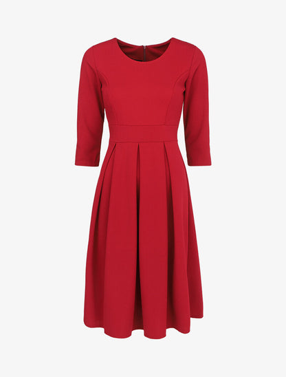 Robe patineuse effet drapé - Lie de vin - 4