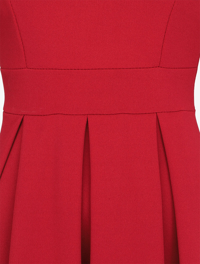 Robe patineuse effet drapé - Lie de vin - 3