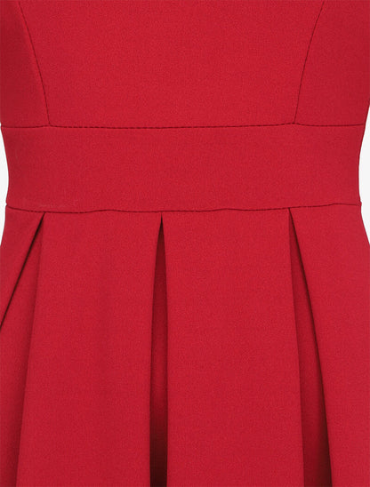 Robe patineuse effet drapé - Lie de vin - 3
