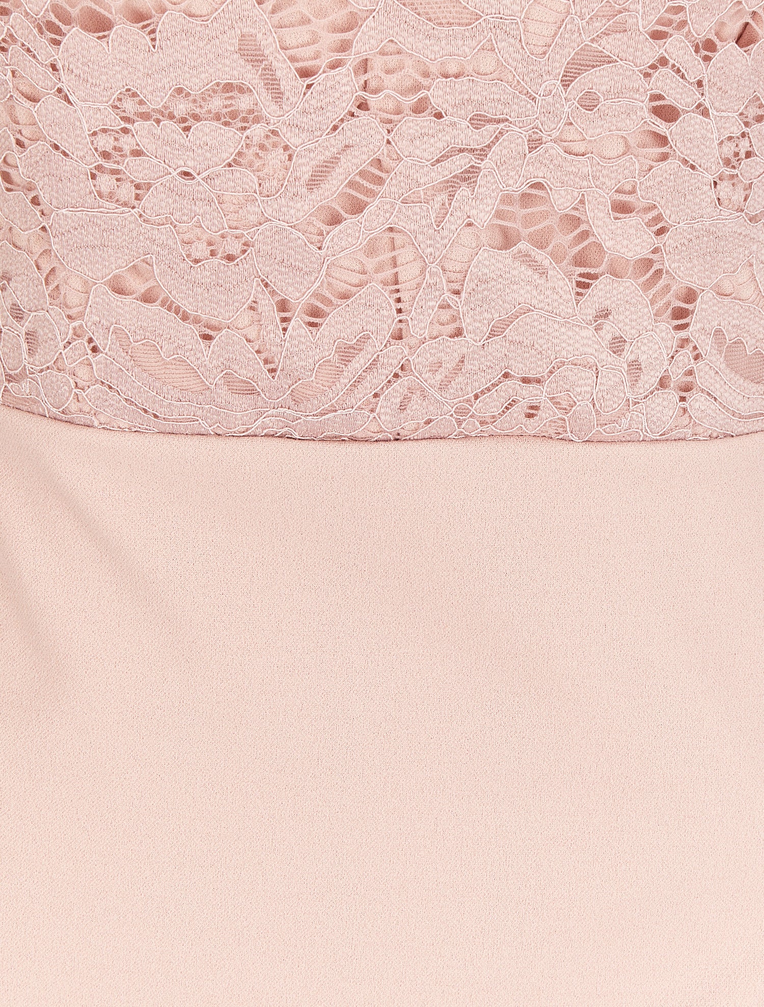 Robe drapée à empiècement dentelle - Rose - 3