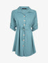 Tunique style robe chemise - Turquoise - 3