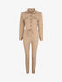 Combinaison slim à poches à rabats - Beige - 1