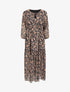 Robe longue à imprimé fleurs baroques - Noir - 1